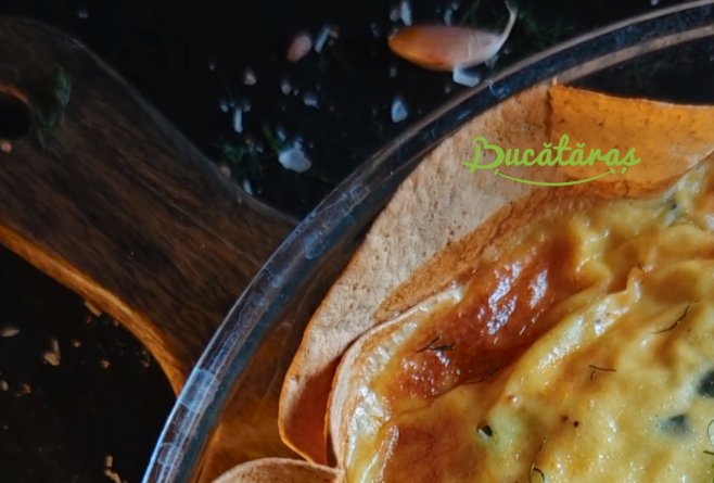 Quiche cu dovlecei - Varianta rapidă cu lipie