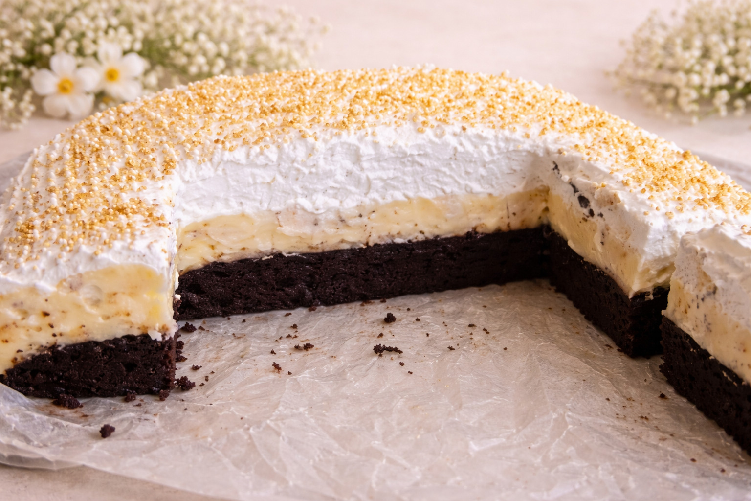 Desert prajitura cuburi de gheata