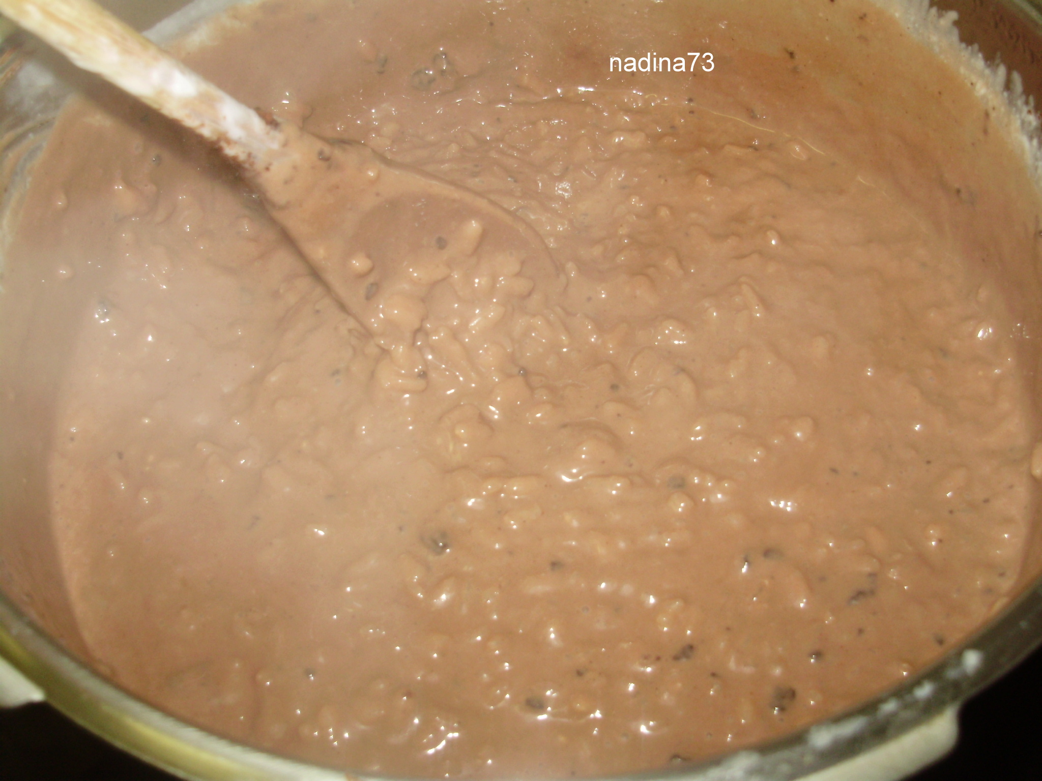 Budinca de orez cu ciocolata si branza