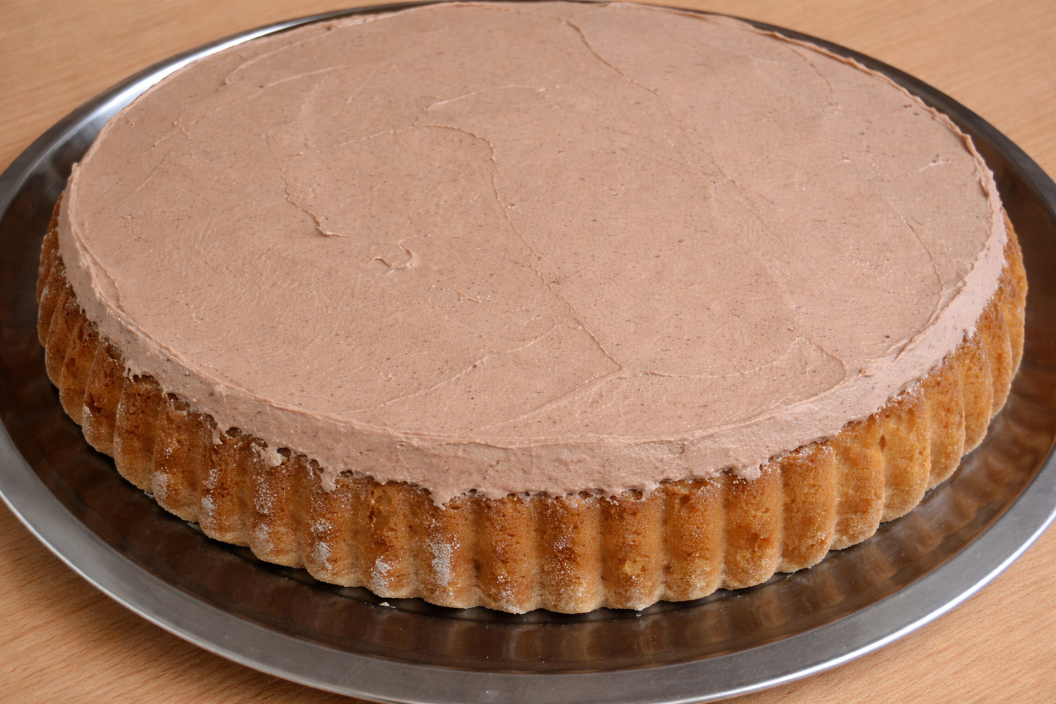 Tort cu crema de ciocolata si mandarine