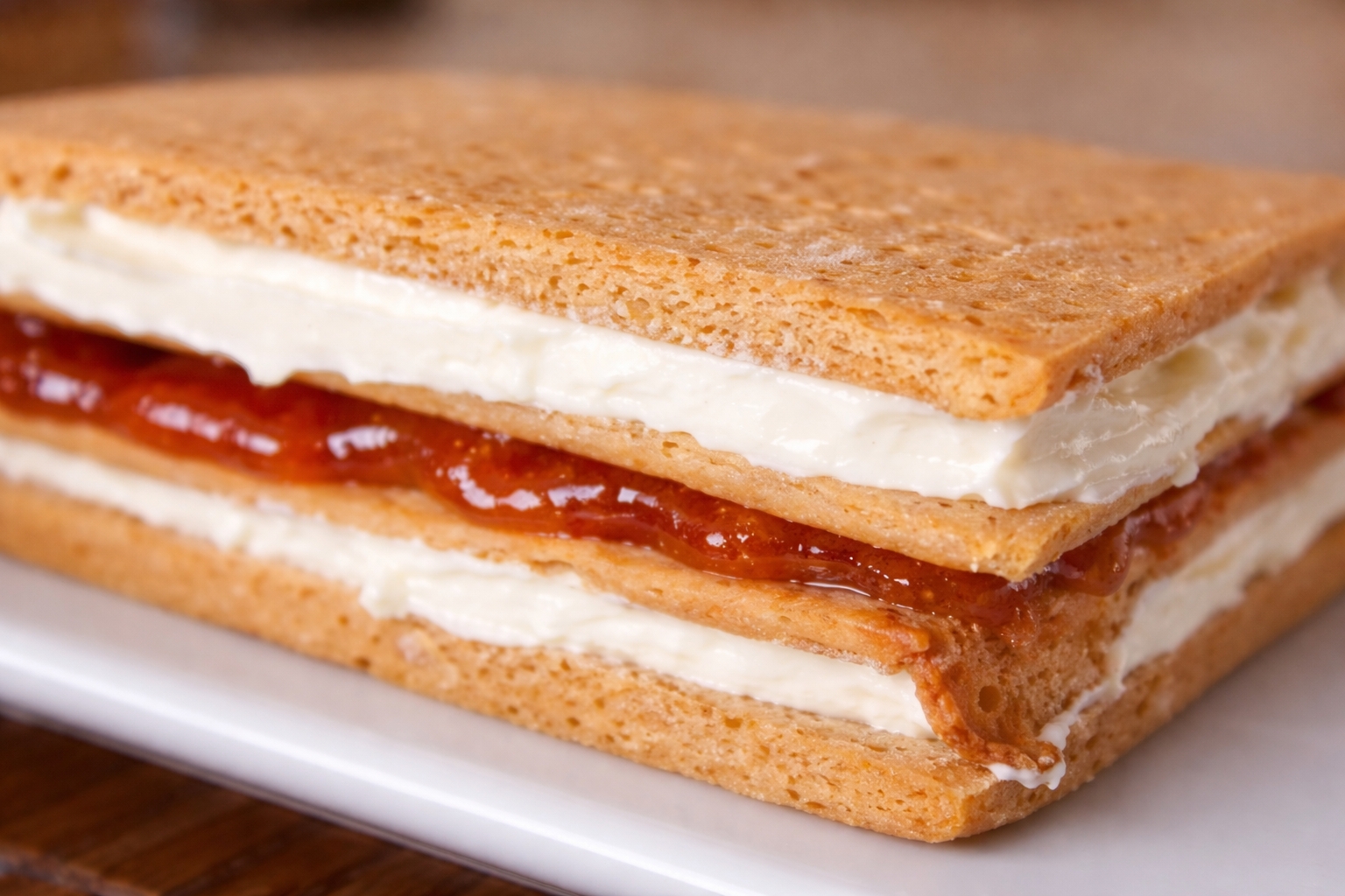 Prăjitură cu foi cu miere de albine