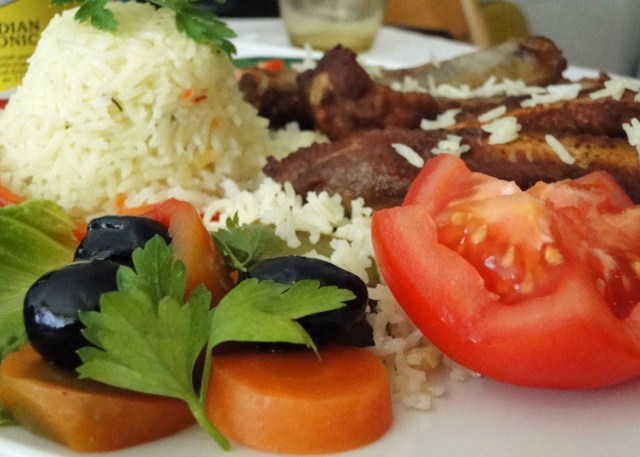 Orez basmati cu costita de porc la tigaie