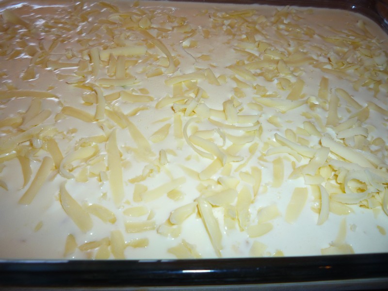 Budinca de omleta cu legume si feta