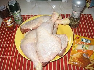 Pulpe de pui in marinada, facute pe grill