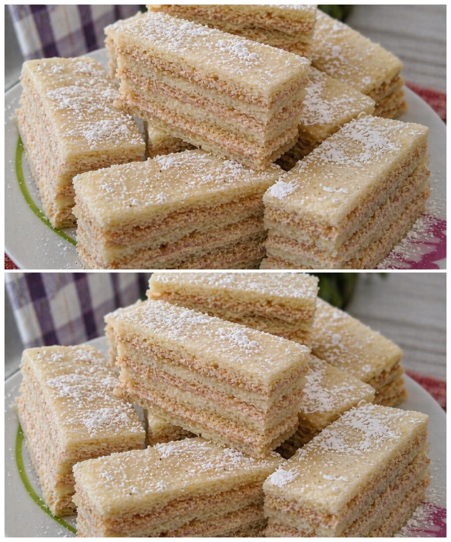 Prajitura cu foi si crema de nuca