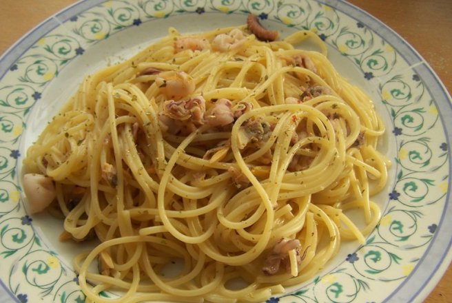 Spaghete cu fructe de mare
