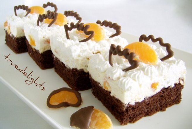 Prajitura cu crema de branza si mandarine