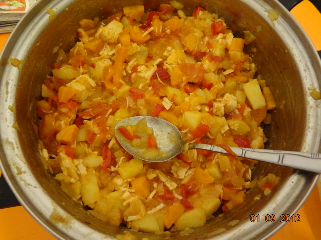Budinca de legume cu carne