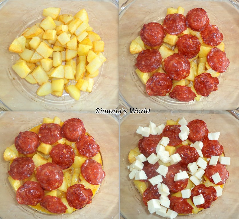 Fritatta cu chorizo si cartofi