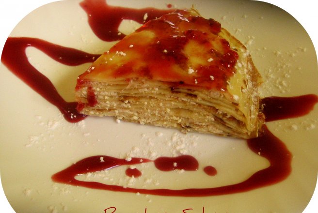 Tort de clatite cu branza de vaci