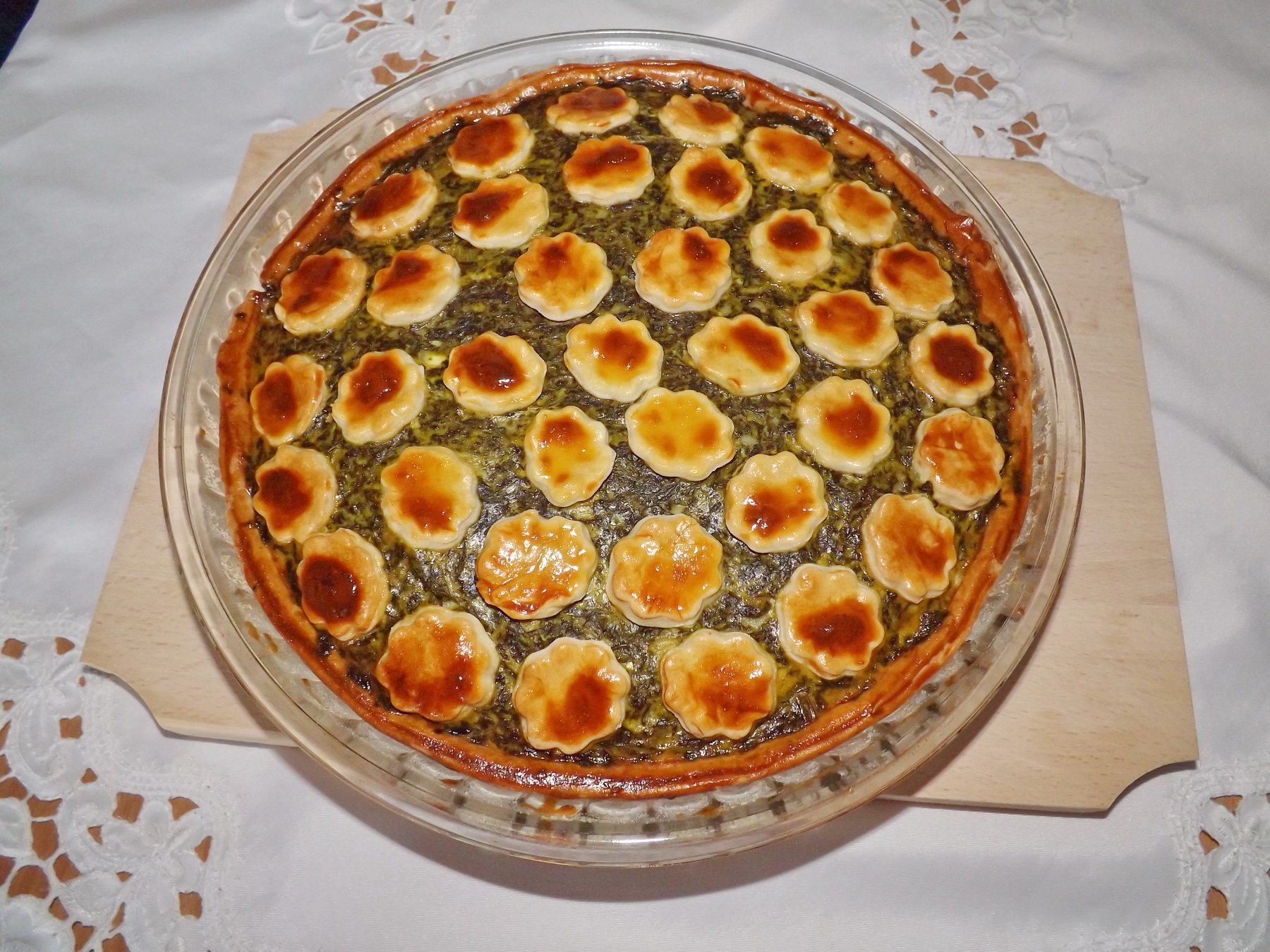 Tarta cu brinza si spanac