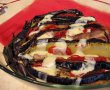 Evantai de vinete cu dovlecel, bacon si rosii-4