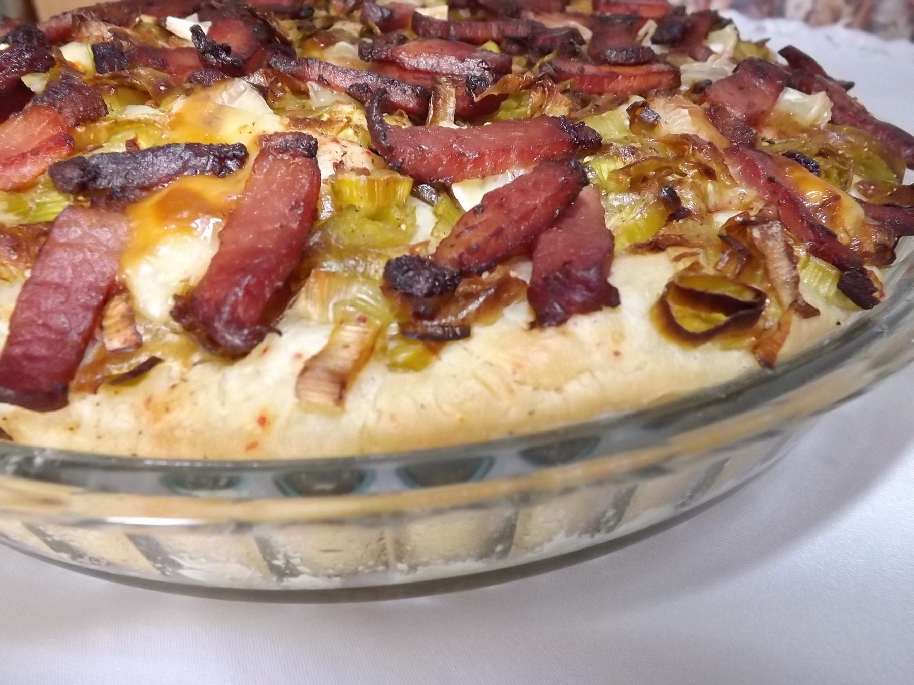 Tarta cu praz si sunculita