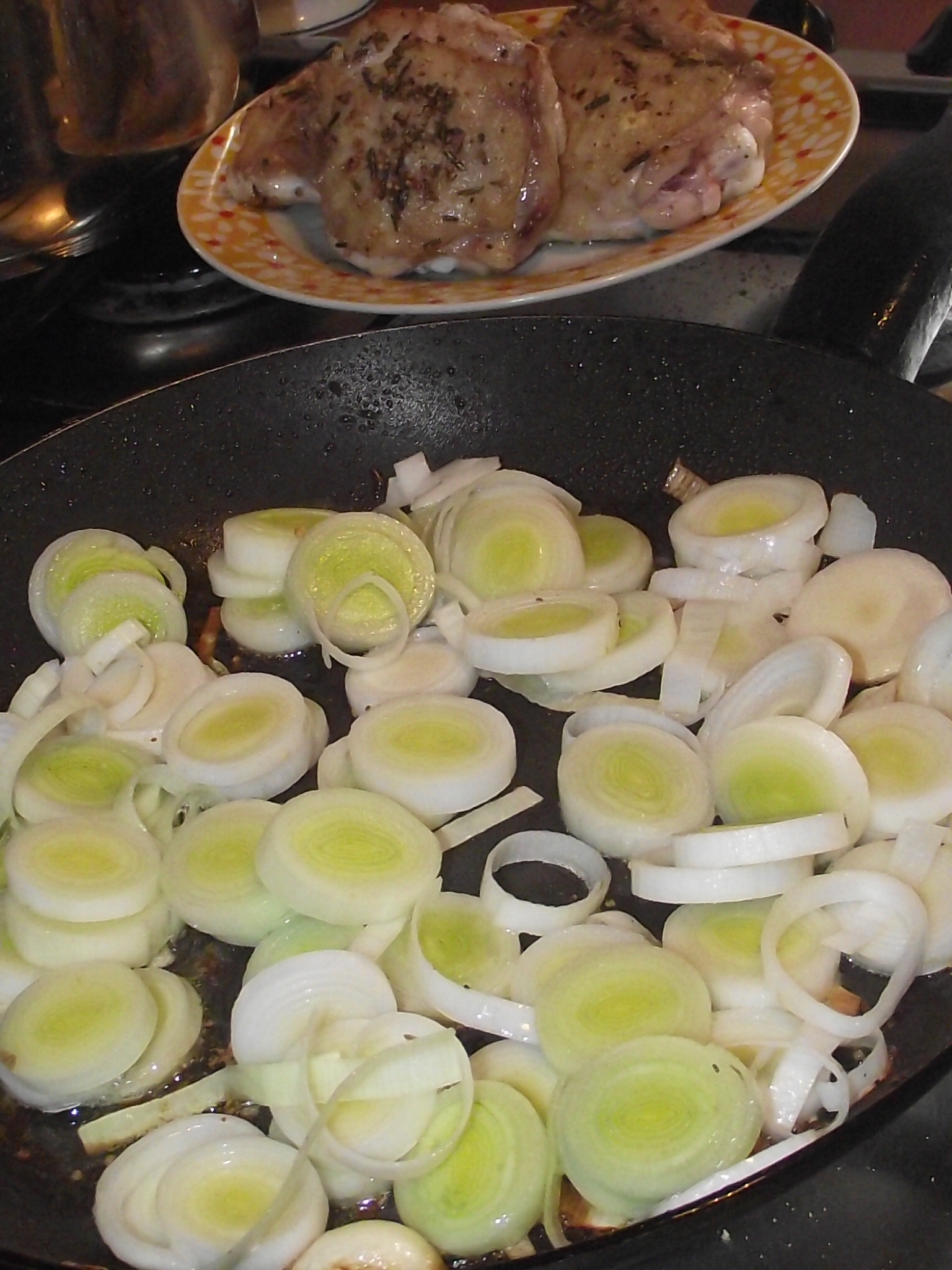 Pui cu praz si mustar