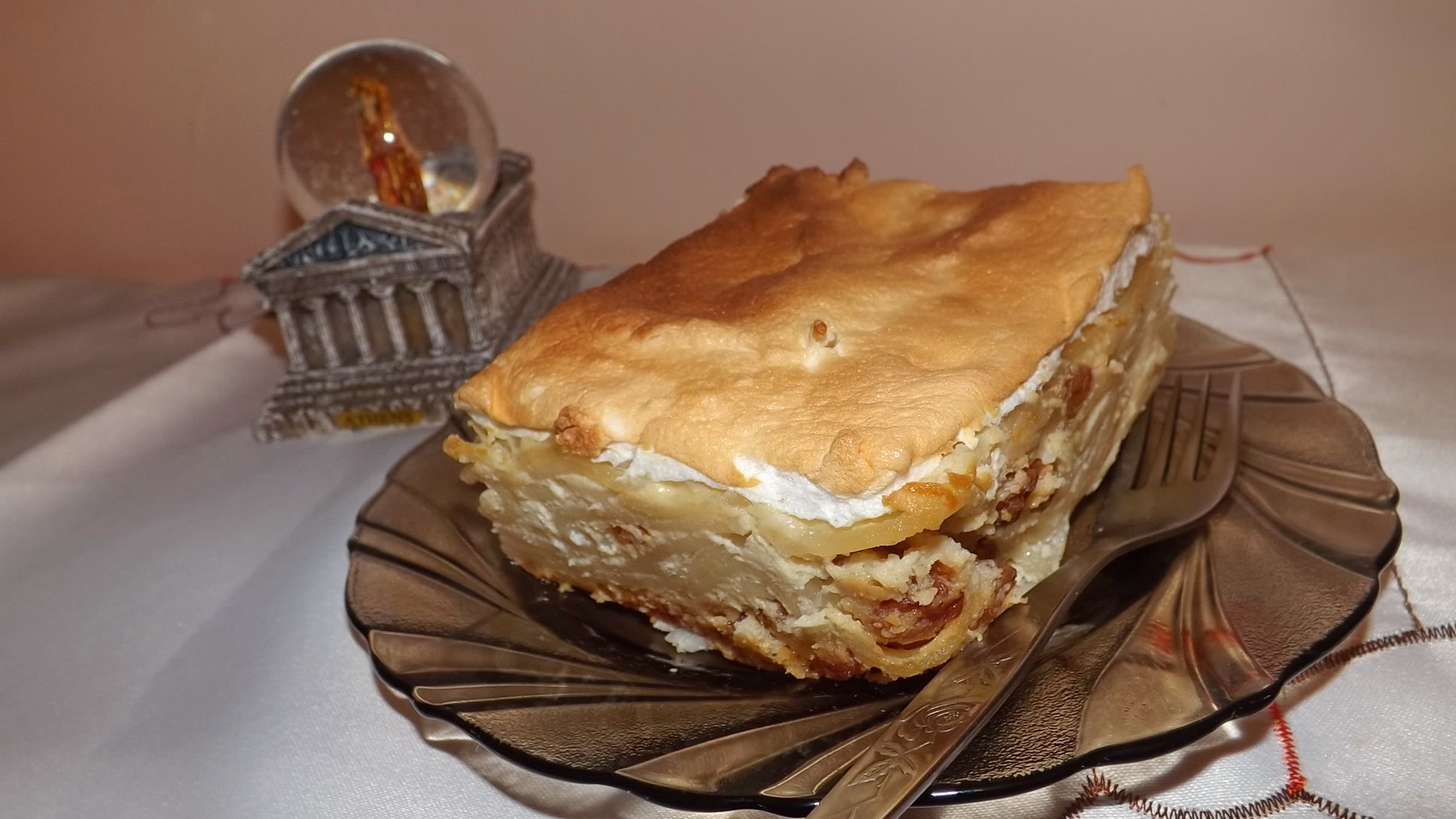 Budinca dulce de branza cu spaghete