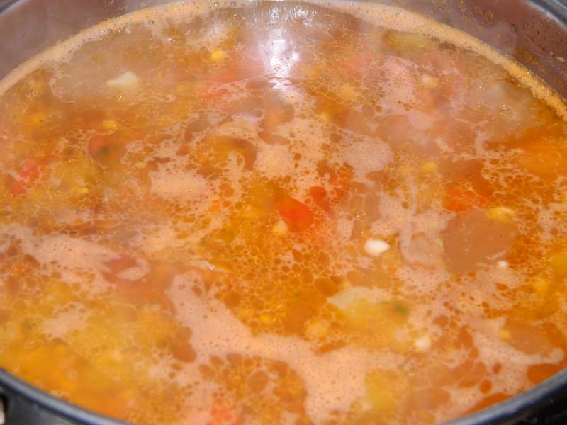 Ciorba de fasole boabe cu leurda