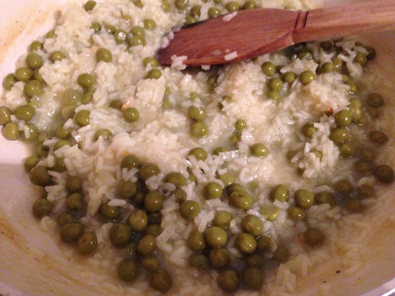 Risotto cu leurda si mazare