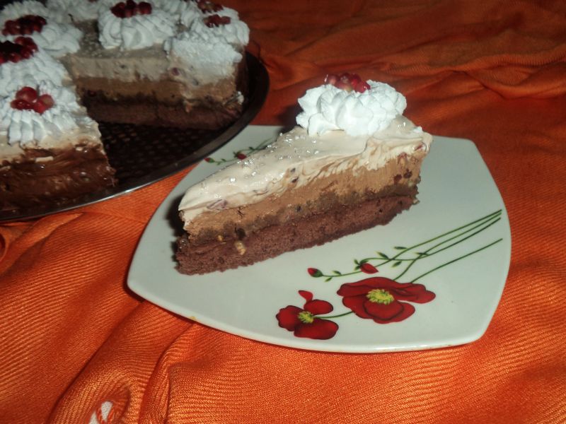 Tort cu ciocolata si rodie