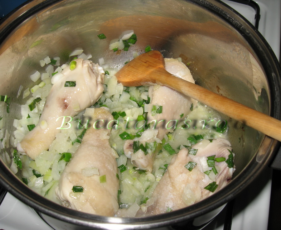 Tocanita cu pui si pleurotus