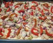 Pizza cu ciuperci si carne de pui afumata-4