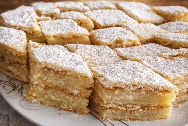 Prajitura cu foi si crema de gris cu lamaie (de post)