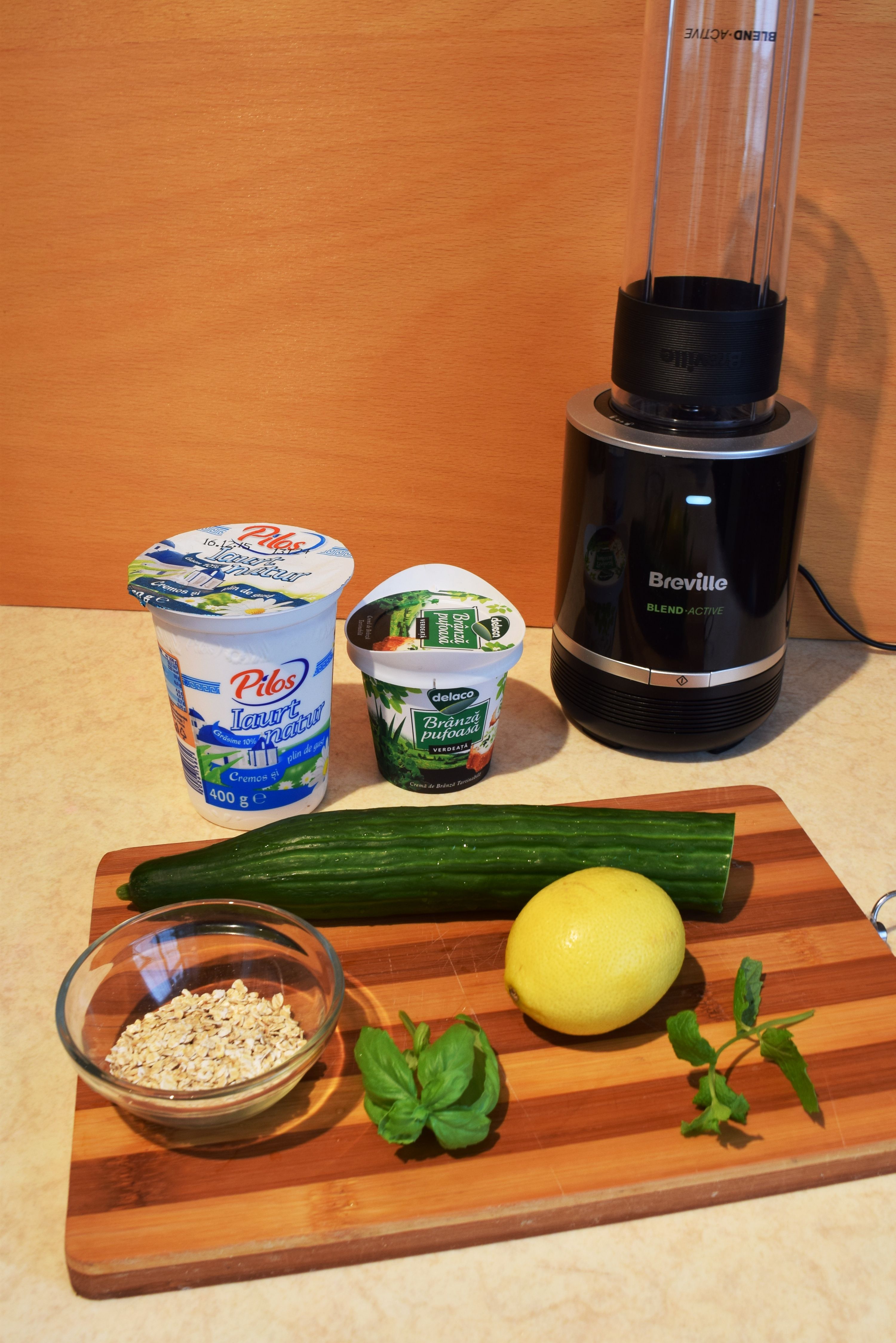 Smoothie cu iaurt si castraveti, pentru mic dejun