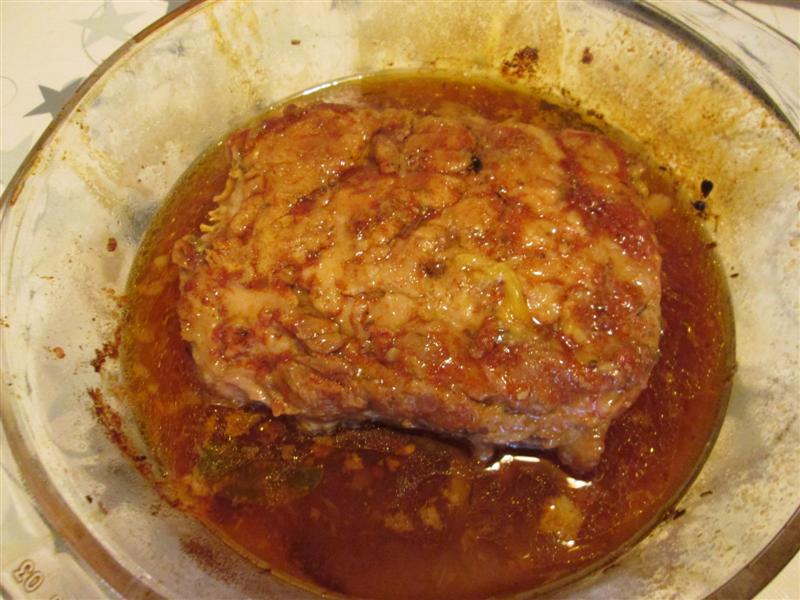 Muschi de porc cu miere si portocala