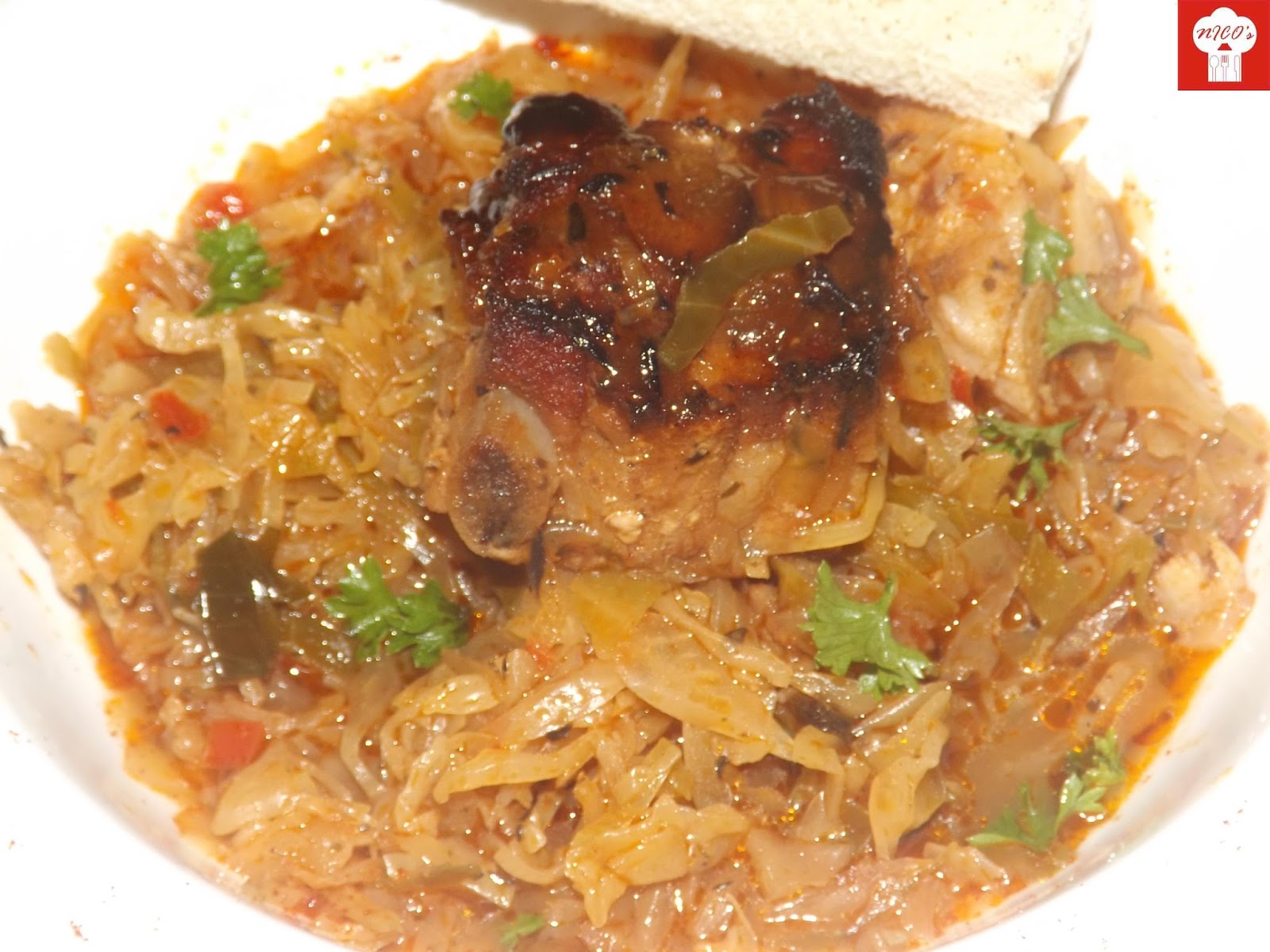 Varza cu coasta afumata crocanta