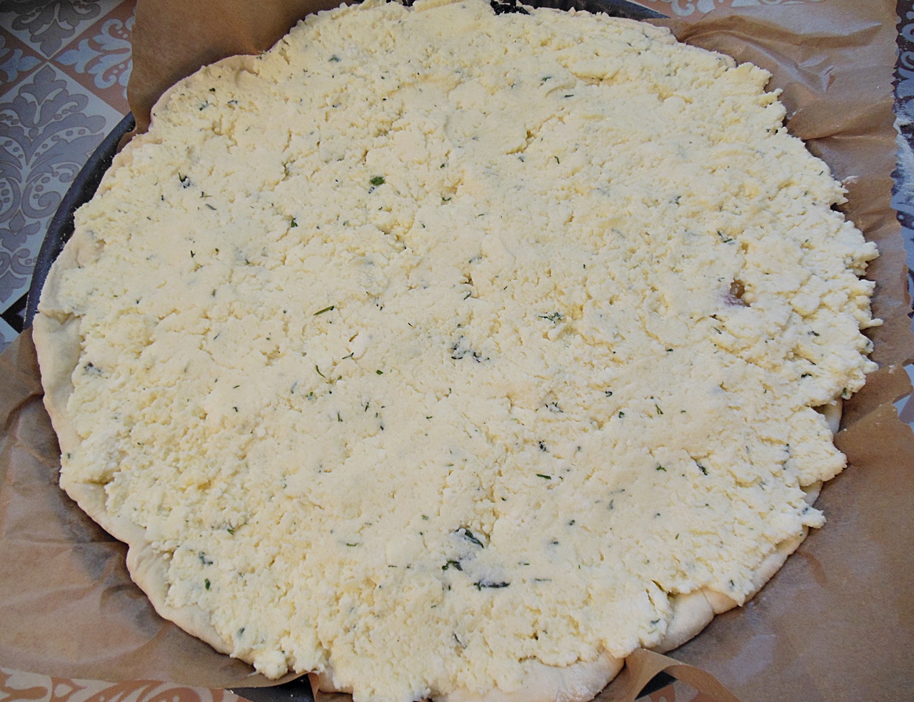 Aperitiv placinta cu spanac, jambon spaniol si branza