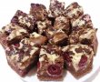 Desert prajitura marmorata cu branza si visine-11