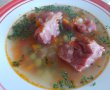 Bors cu mazare proaspata si ciolan afumat de porc-12