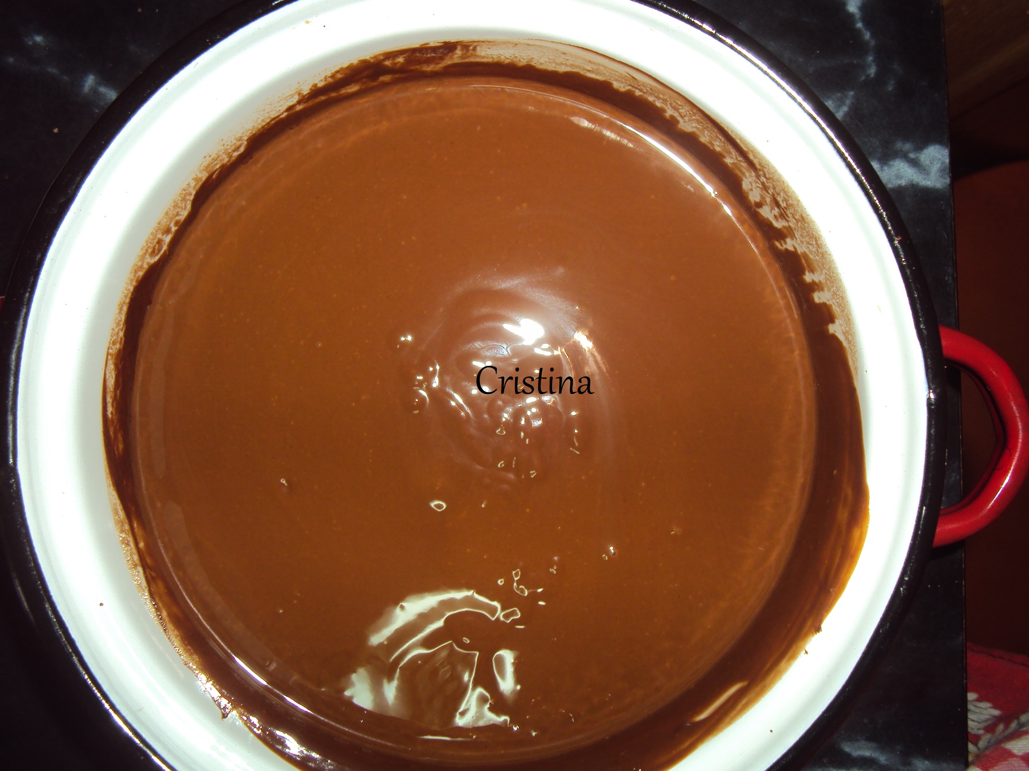 Desert crema de ciocolata cu unt de arahide