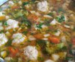Ciorba de perisoare din carne de pui si multe legume-6