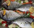 Reteta de dorada cu legume, mamaliga si mujdei de usturoi-3