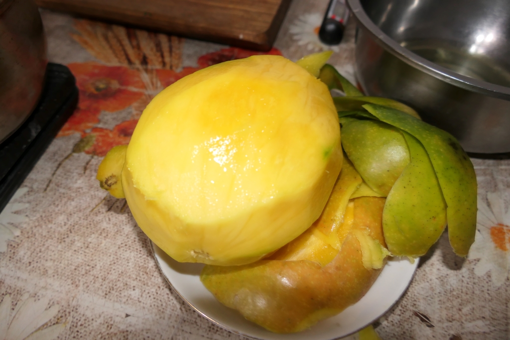 Prajitura cu mango si pralina cu alune de padure