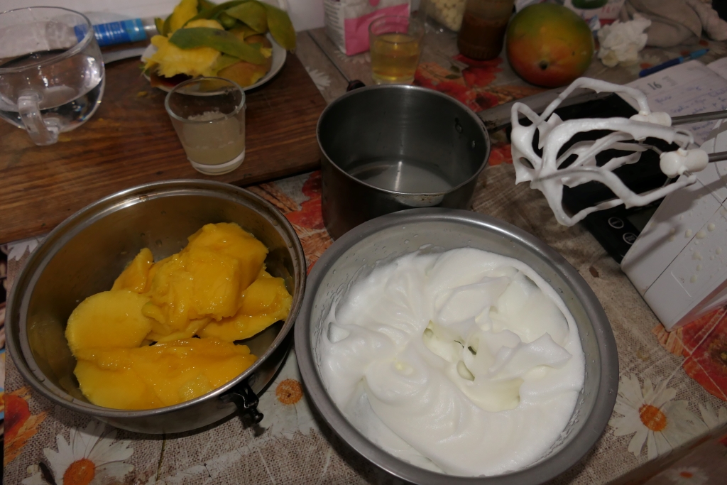 Prajitura cu mango si pralina cu alune de padure