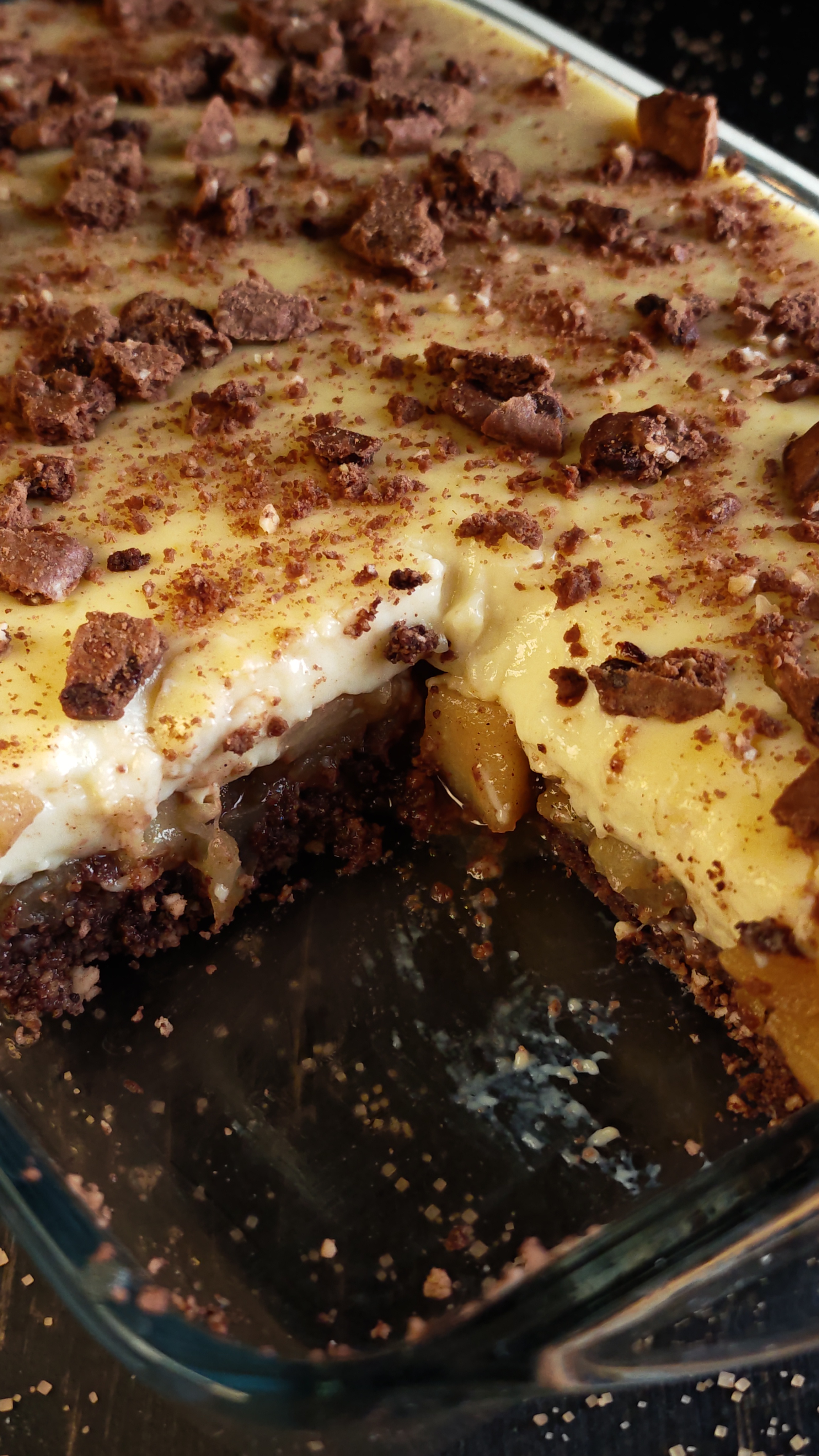 Crumble cu mere și budincă de vanilie - Desert delicios și rapid