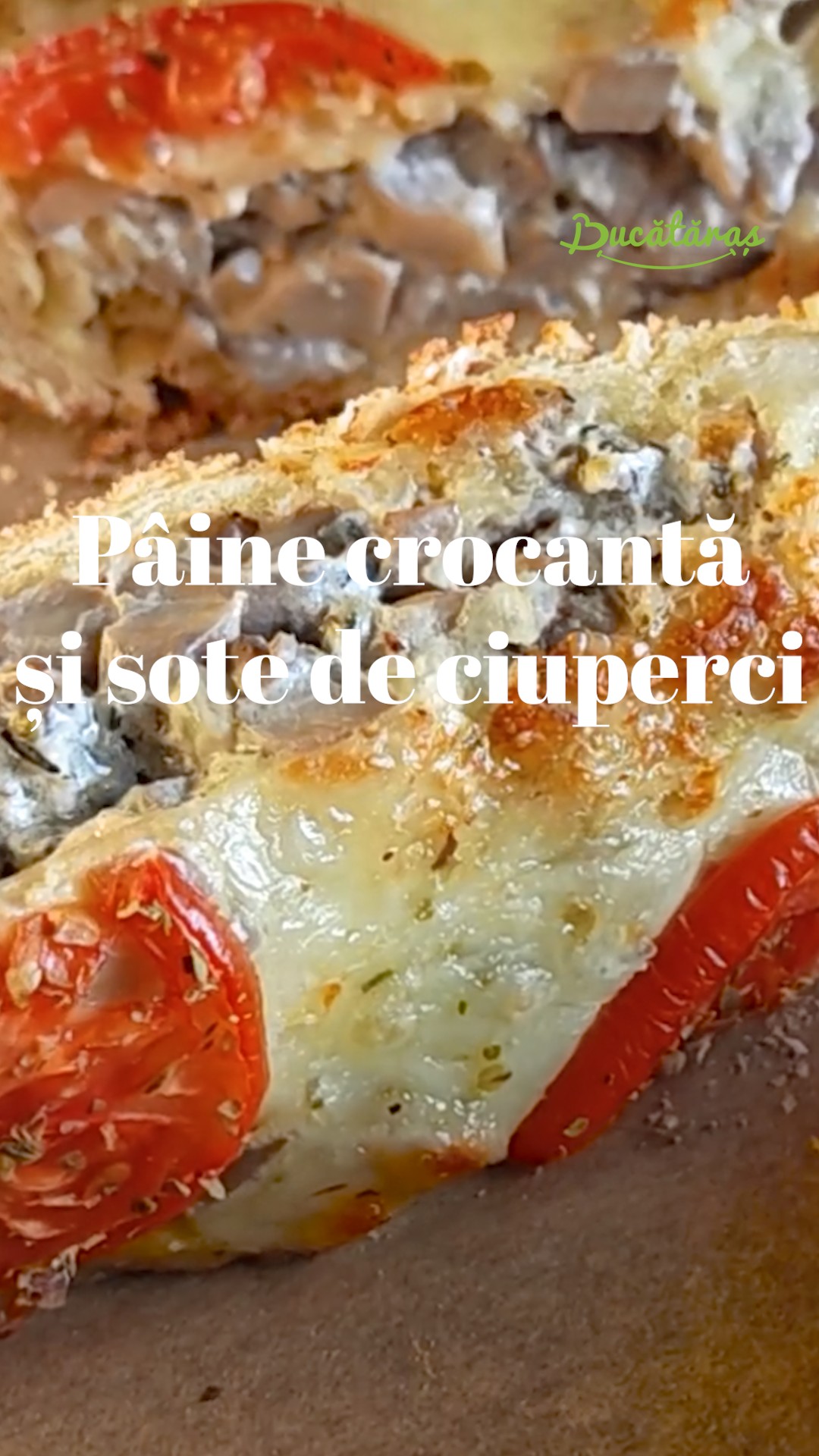 Pâine crocantă și sote de ciuperci - Gustarea rapidă și savuroasă